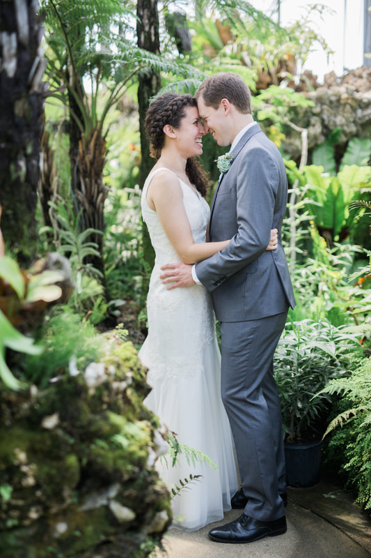 We took pictures prior to the wedding at the Belle Isle Conservatory.