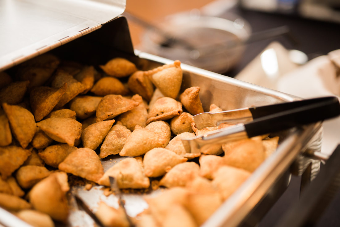 Our menu consisted of some of our favorite items: samosas, pakora, ratatouille, falafal, and  mushroom stroganoff.