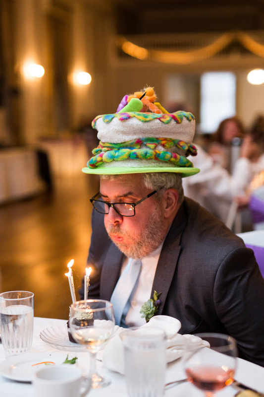 Our wedding fell on my dad's birthday, so we made sure to celebrate his day during our day!
